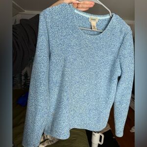 Vintage L.L Bean Heathered Blue Knit Sweater
Ladies Medium-Reg Pullover